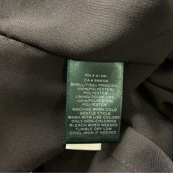 Lauren Ralph Lauren Womens Braedyn Black Floral Daytime Party Dress Size Medium - Picture 7 of 10